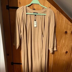 Express Beige Knit Duster Cardigan